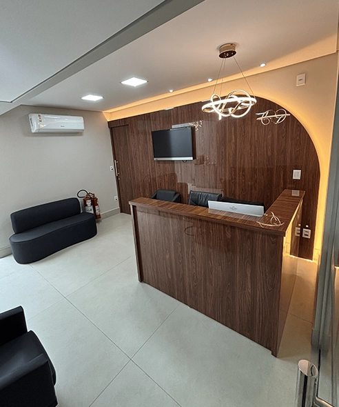 Sala de procedimentos da clínica